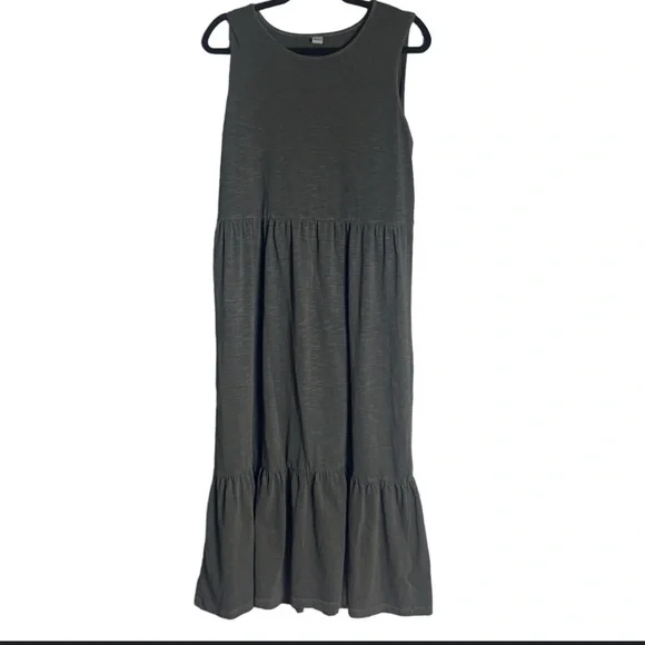 Old Navy Fit & Flare Sleeveless Tiered Midi Dress Women’s Size Small - Picture 3 of 7